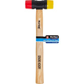 BlueSpot Double Face Rubber Hammer Mallet Hardwood Shaft Grip Handle DIY 35mm